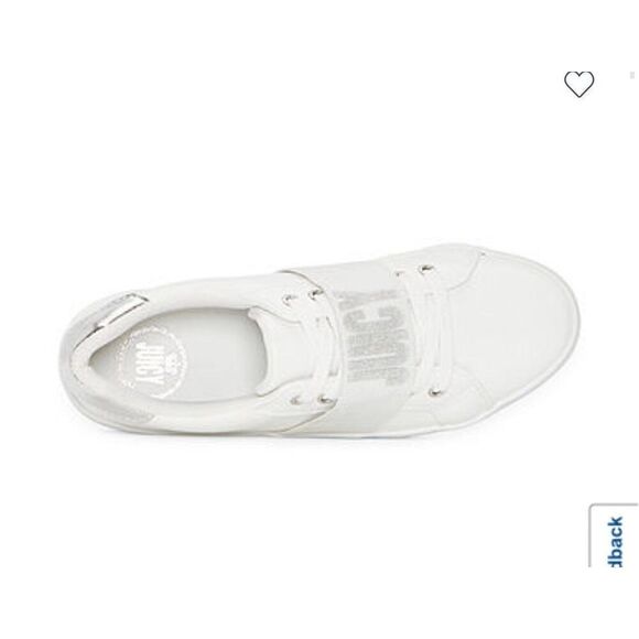 Juicy Couture Chaya white multi silver tennis wedge trainers Sneakers,10 nwot - Picture 1 of 7